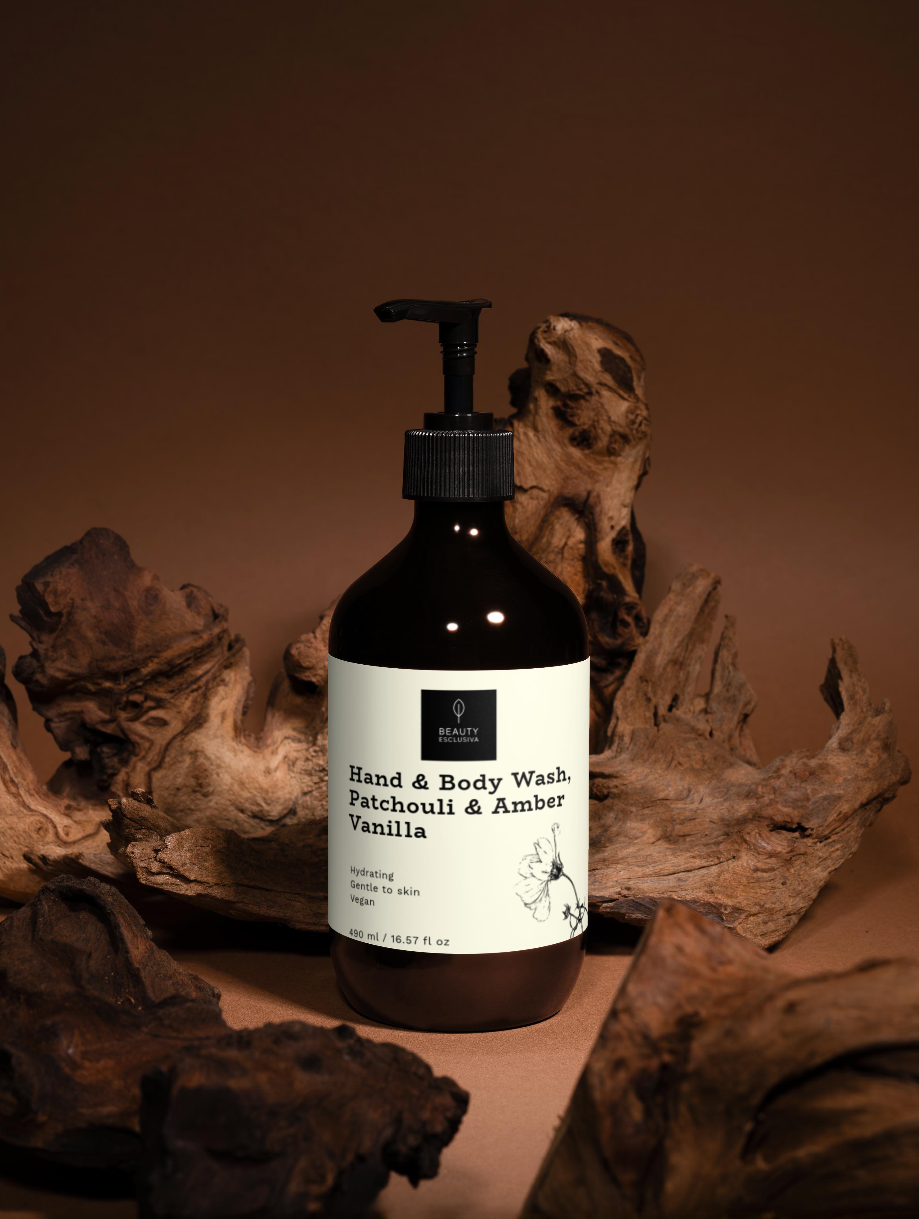 Hand & Body Wash, Patchouli & Amber Vanilla | 490 ml