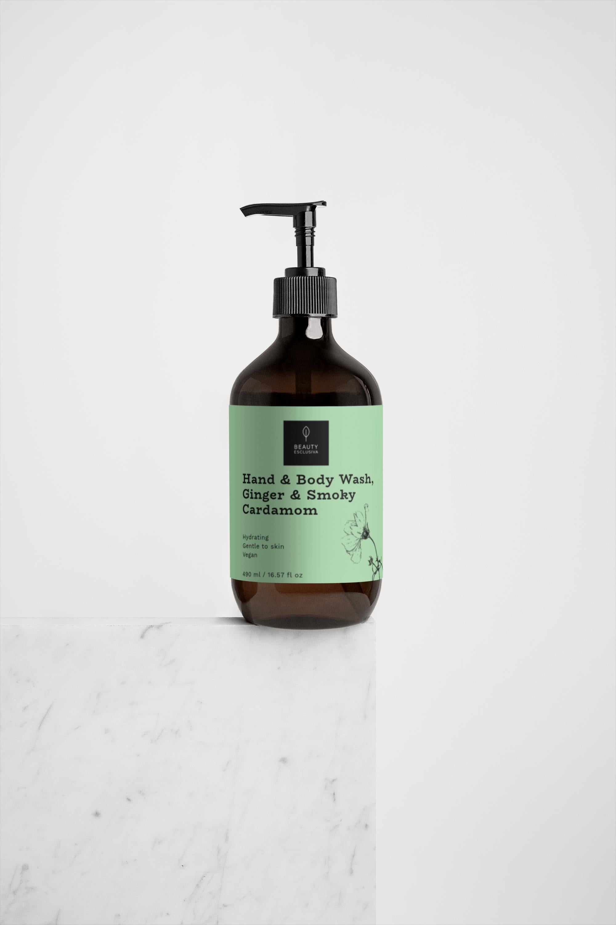 Hand & Body Wash, Ginger & Smoky Cardamom | 490 ml