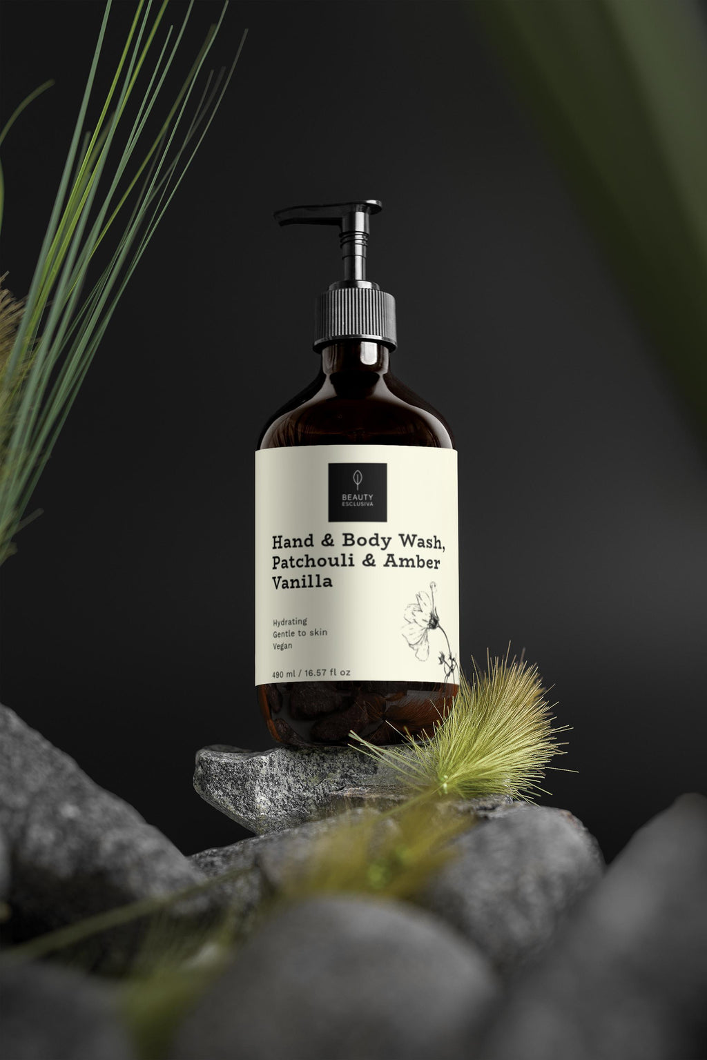 Hand & Body Wash, Patchouli & Amber Vanilla | 490 ml