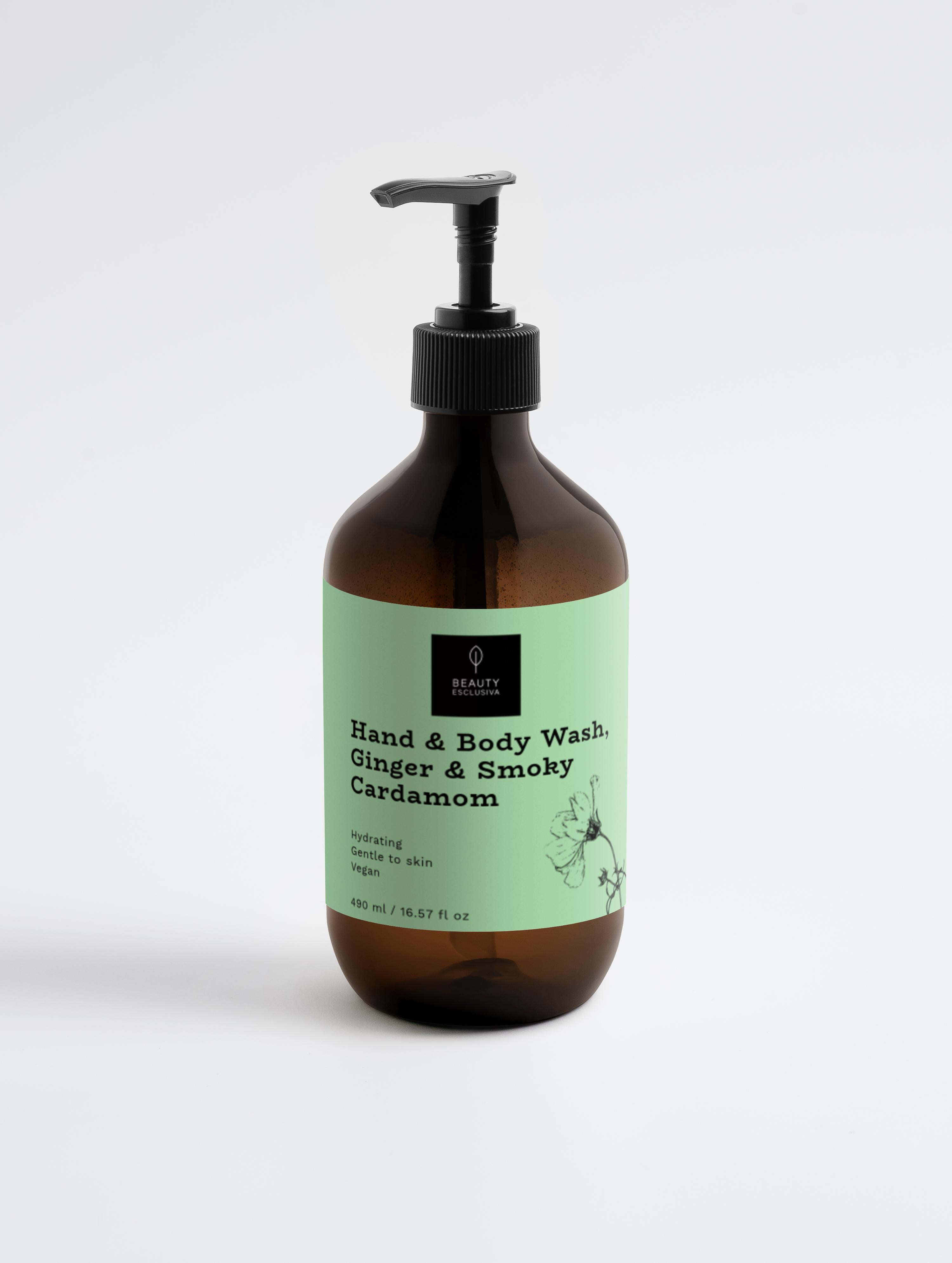 Hand & Body Wash, Ginger & Smoky Cardamom | 490 ml