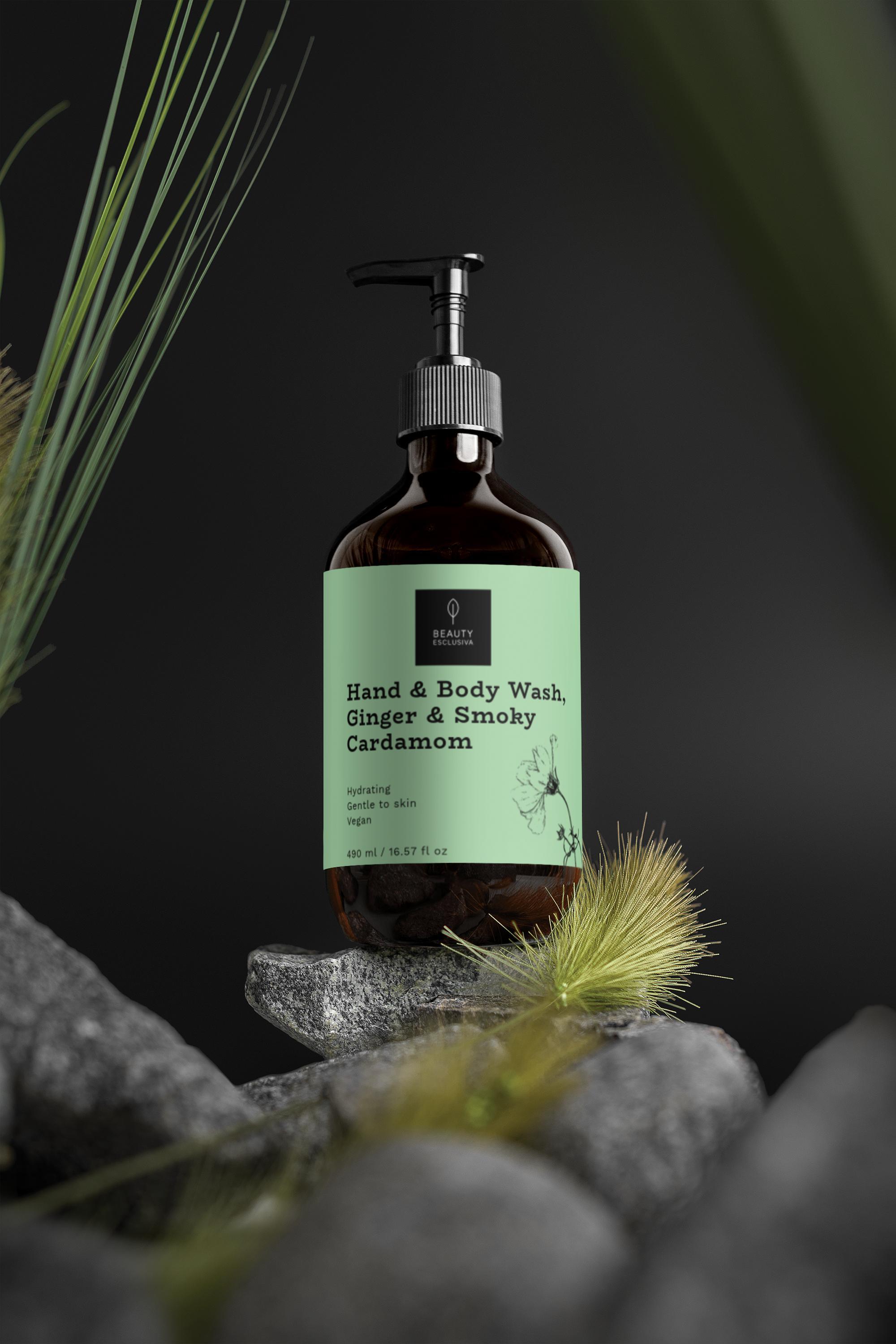 Hand & Body Wash, Ginger & Smoky Cardamom | 490 ml