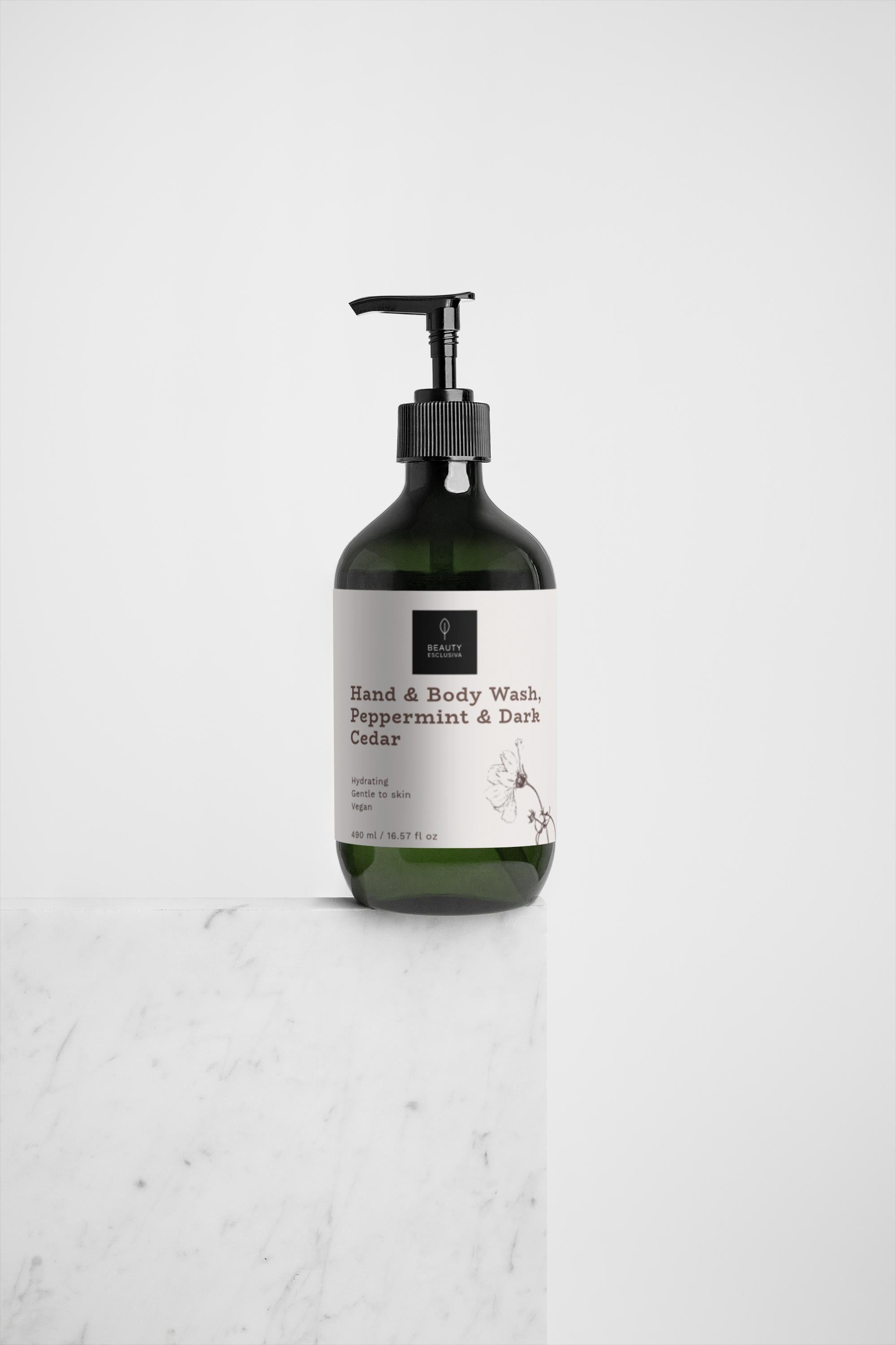 Hand & Body Wash, PEPPERMINT & DARK CEDAR | 490 ml