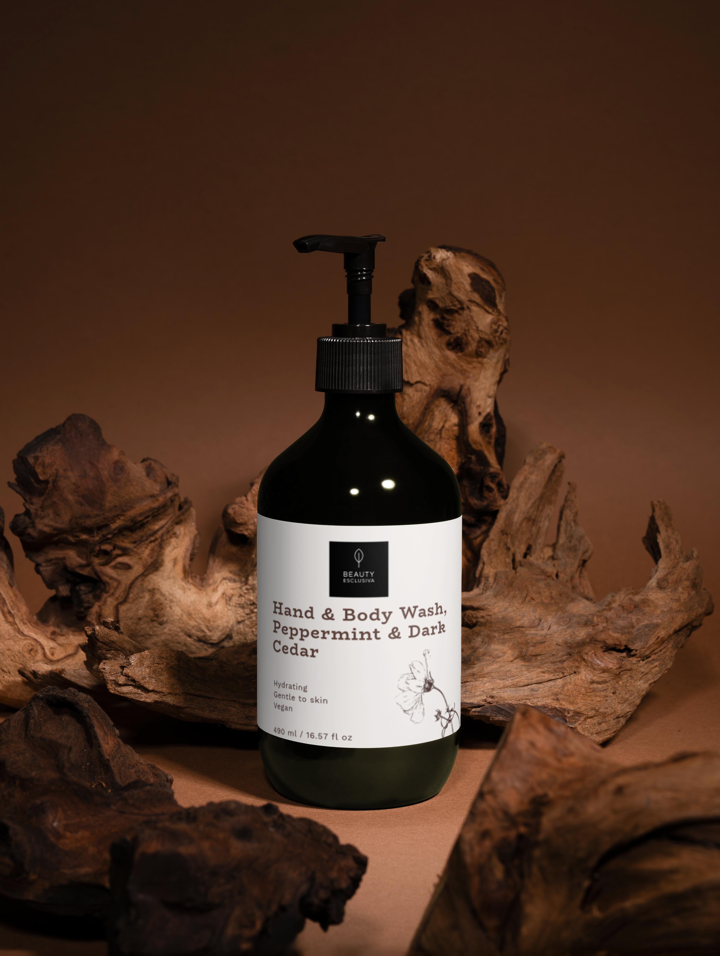 Hand & Body Wash, PEPPERMINT & DARK CEDAR | 490 ml